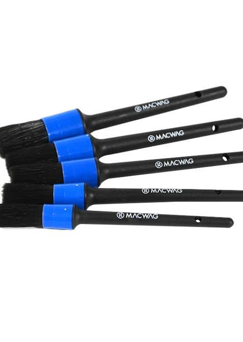 MacWag 5'li Detay Fırça Seti (boar Hair) Mavi – Detay Temizlik Fırçası ve Aksesuarı